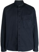 Belstaff chemise en coton à logo appliqué - Bleu - thumbnail