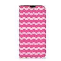 iPhone 13 Mini Hoesje met Magneet Waves Pink - thumbnail