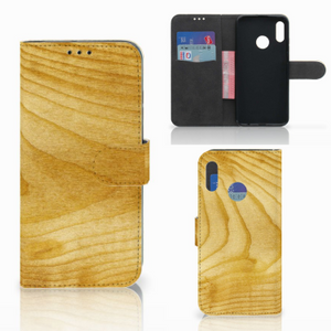 Honor 10 Lite Book Style Case Licht Hout