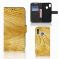 Honor 10 Lite Book Style Case Licht Hout - thumbnail