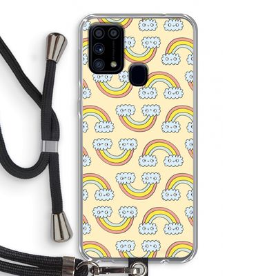 Regenboog: Samsung Galaxy M31 Transparant Hoesje met koord