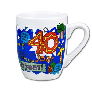 Koffiemok/beker 40 jaar man 300 ml   -