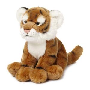 WNF pluche tijger knuffel - 23 cm - zittend - knuffeldieren - Wereld Natuur Fonds