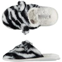 Instap sloffen/pantoffels - zebra print - maat 31-32 - kinderen - meisjes slippers