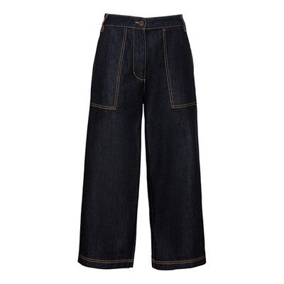 3/4-jeans van bio-katoen in culotte-stijl, donkerblauw 40 3/4-jeans van bio-katoen in culotte-stijl, donkerblauw 40