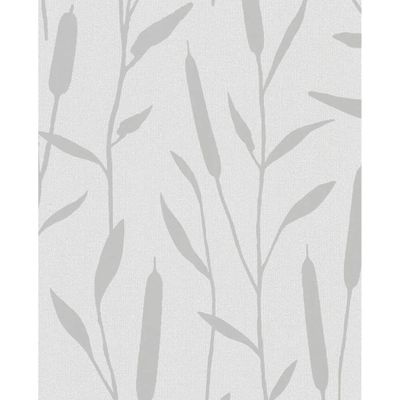 Noordwand behang topchic reed plumes metallic grijs