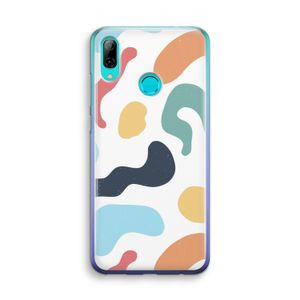 Memphis Shapes Blue: Huawei P Smart (2019) Transparant Hoesje