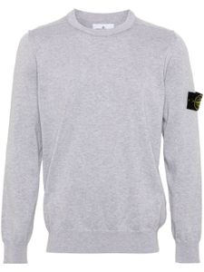 Stone Island pull à patch Compass - Gris