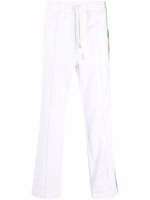 Casablanca pantalon de jogging rayé à logo brodé