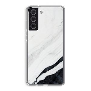 Elegante marmer: Samsung Galaxy S21 FE Transparant Hoesje