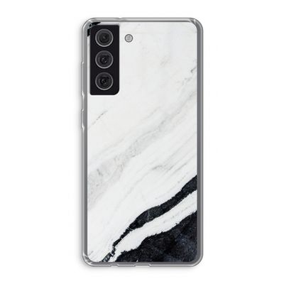 Elegante marmer: Samsung Galaxy S21 FE Transparant Hoesje