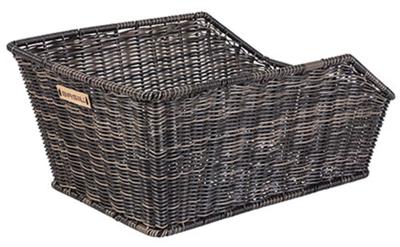 Basil cento rattan look wsl - fietsmand - achterop - inclusief wsl systeem - bruin