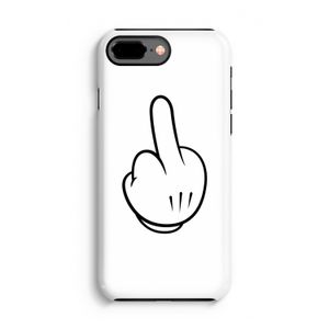 Middle finger white: iPhone 8 Plus Tough Case