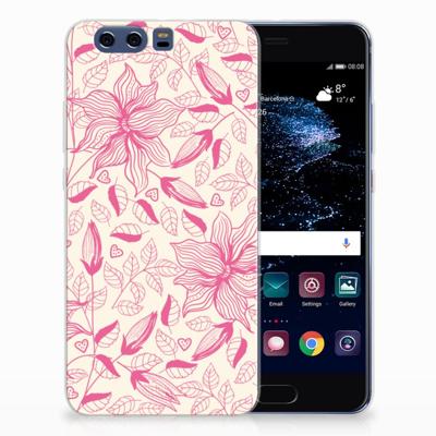 Huawei P10 Plus | TPU Case | Pink Flowers
