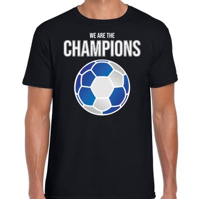 Schotland EK/ WK supporter t-shirt we are the champions met Schotse voetbal zwart heren Schotland EK/ WK supporter t-shirt we are the champions met Schotse voetbal zwart heren