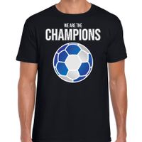 Schotland EK/ WK supporter t-shirt we are the champions met Schotse voetbal zwart heren - thumbnail