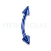 Banana 1.2 mm geanodiseerd blauw spike