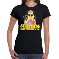 Fout paas t-shirt zwart surprise motherfucker voor dames