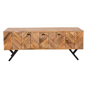 Clayre & Eef Dressoir 130x40x51 cm Bruin Hout Metaal Ladekast Bruin Ladekast