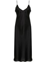 Nili Lotan robe-nuisette mi-longue en satin - Noir