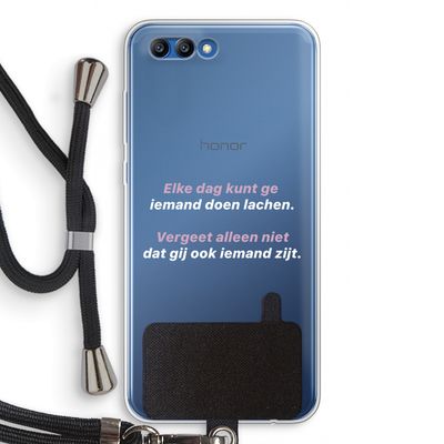 gij zijt ook iemand: Honor 10 Transparant Hoesje met koord