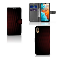 Huawei Y6 (2019) Telefoon Hoesje Geruit Rood - thumbnail