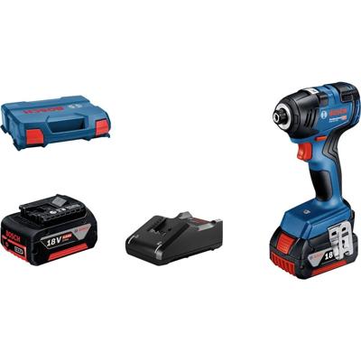 Bosch Professional GDR 18V-200 06019J2107 Accu-draaislagmoeraanzetter 18 V Li-ion Incl. 2 accus, Incl. lader, Brushless