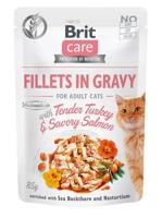 BRIT Care Filets in Gravy kalkoen en zalm in saus - nat kattenvoer - 85 g