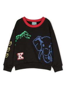 Kenzo Kids sweat en coton à logo imprimé - Noir