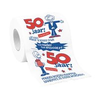 Toiletpapier rollen 50 jaar man verjaardagscadeau decoratie/versiering   -