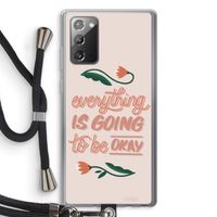 Optimistic flower girl: Samsung Galaxy Note 20 / Note 20 5G Transparant Hoesje met koord