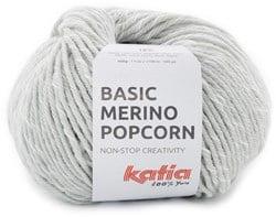 Katia Basic Merino Popcorn 104 Licht grijs-Wit