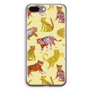 Cute Tigers and Leopards: iPhone 8 Plus Transparant Hoesje