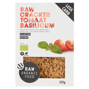 Raw Organic Food Cracker Tomaat & Basilicum Raw Bio