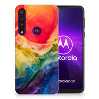 Smartphone hoesje Motorola One Macro Watercolor Dark