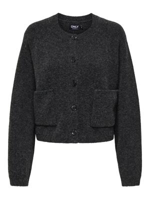 Only Onlpiemonte L/s Cardigan Knt Noos Vest Dark Grey Melange