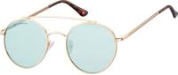 Zonnebril montana met lichtgroen glas mtl goud