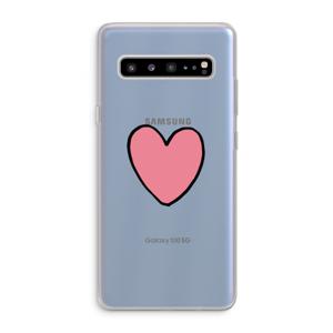 Hartje: Samsung Galaxy S10 5G Transparant Hoesje