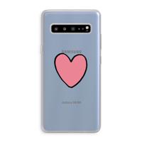 Hartje: Samsung Galaxy S10 5G Transparant Hoesje - thumbnail