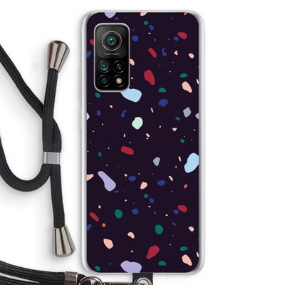 Dark Rounded Terrazzo: Xiaomi Mi 10T 5G Transparant Hoesje met koord