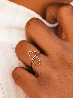 Metaal Uitknippen Hart Ring Metaal Uitknippen Hart Ring