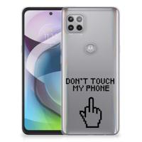 Motorola Moto G 5G Silicone-hoesje Finger Don&apos;t Touch My Phone