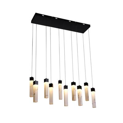 Hanglamp Moonbeam 10Lt, Black Metal & Marbleised Resin