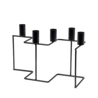 SENZA kandelaar zig zag zwart 27 cm | 8 stuks