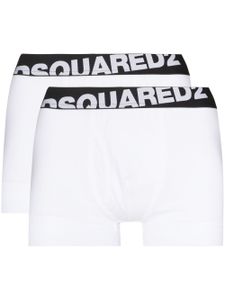 DSQUARED2 lot de deux boxers à bande logo - Blanc