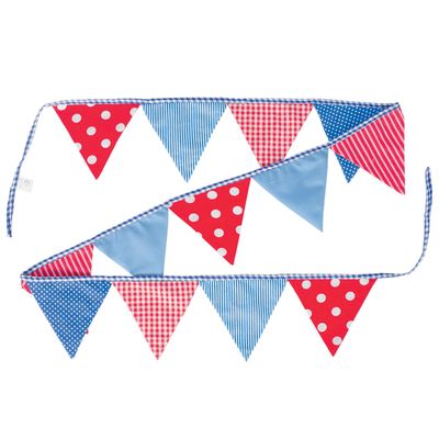 Goki katoenen vlaggenlijn blauw/rood