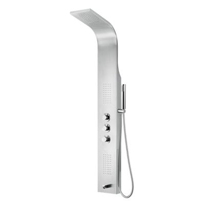 Aloni douchepaneel - 160x46x20cm - handdouche - massagejets - uitloopkraan - RVS ZLC101 Aloni douchepaneel - 160x46x20cm - handdouche - massagejets - uitloopkraan - RVS ZLC101