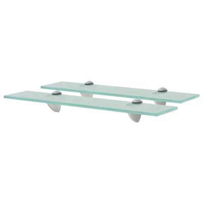 Schappen zwevend 2 st 50x20 cm 8 mm glas