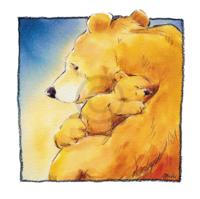 Kunstdruk Makiko - Mother Bear&apos;s Love I 30x30cm