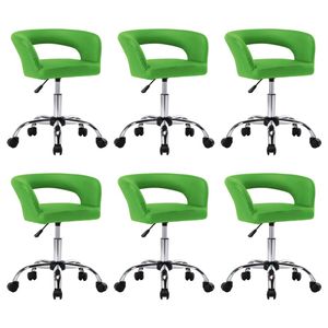 Vidaxl Eetkamerstoelen 6 St Kunstleer Groen